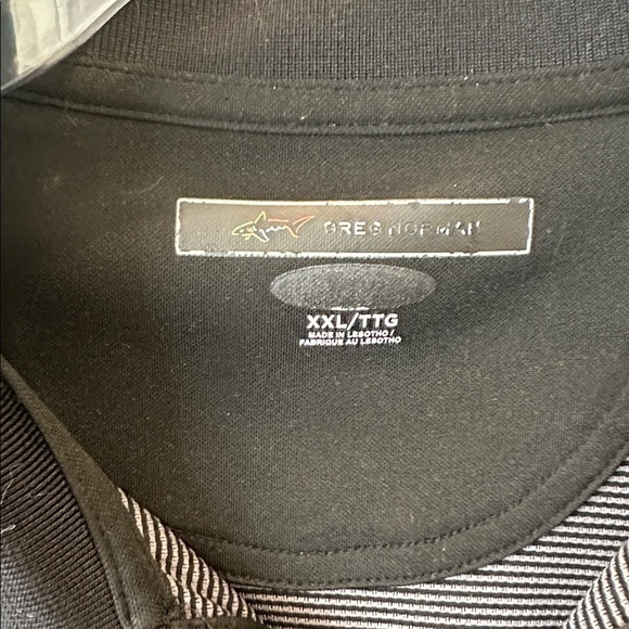 Greg Norman Collection Black Striped Polo - Picture 3 of 3